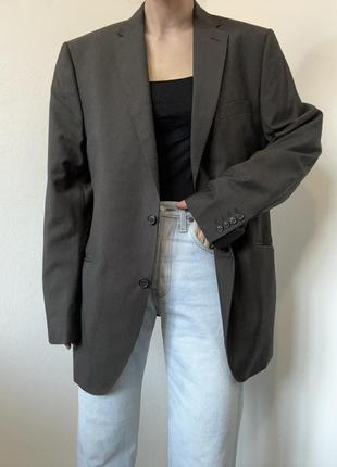 Шерстяной пиджак винтаж жакет шерстяной блейзер коричневый пиджак винтажный жакет10 фото