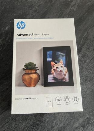 Фотобумага hp advanced glossy photo paper 10 x 15 см