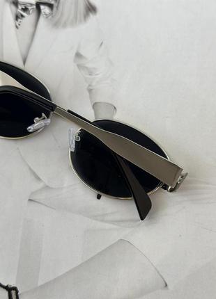 Жіночі овальні окуляри сірий у сріблі (826)2 фото