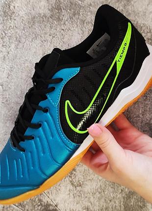 Футзалки nike dodge tiempo legend x ic / бампи залки найк темпо тіемпо легенд 10