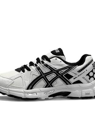 Кроссовки asics gel-kahana 8 white black, женские кроссовки, асикс