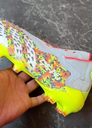 Футбольні бутси adidas predator freak + fg копи для футболу адідас предатор фрік без шнурків3 фото