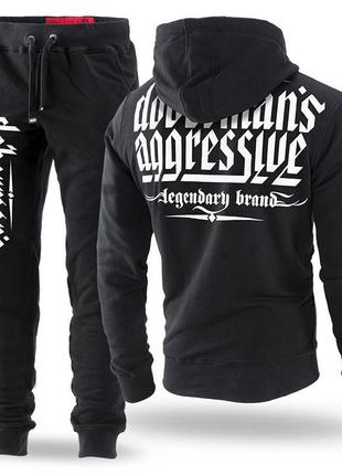 Чоловічий спортивний костюм dobermans aggressive оригінальний комплект доберманс агресив толстовка і штани