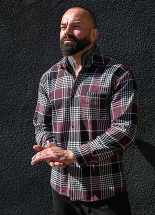 Тепла байкова сорочка оверсайз