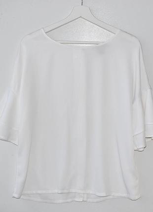 Tom tailor біла блуза в стилі zara mango hilfiger
