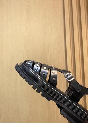 Леопардовые сандалии sandro черные9 фото