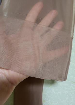 Винтажные нейлоновые полупрозрачные чулки серые и коричневые5 фото