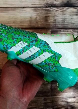 Футбольні бутси adidas predator freak + fg копи для футболу адідас предатор фрік без шнурків5 фото