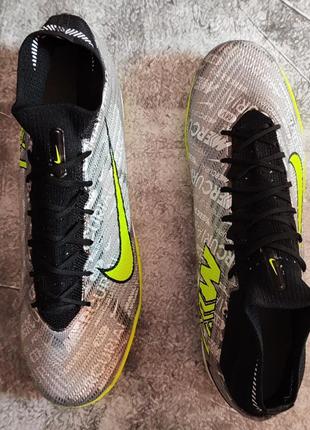 Футбольные сороконожки nike mercurial air zoom superfly ix tf стоноги найк аир зум меркуриал с носком3 фото