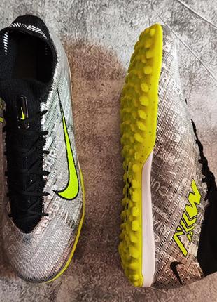 Футбольні сороконіжки nike mercurial air zoom superfly ix tf стоноги найк аір аїр зум меркуріал з шкарпеткою5 фото