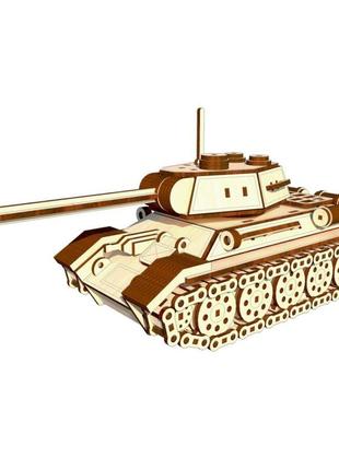 Деревянный конструктор "танк т-34" opz-009, 391 деталь