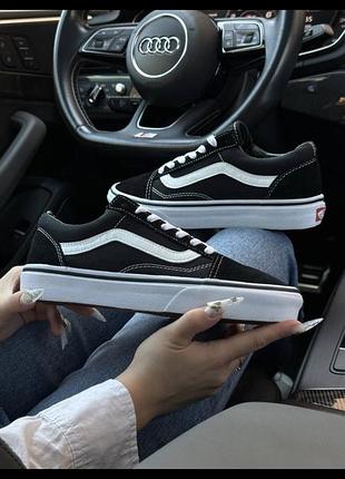 Кросівки vans old skool black white premium