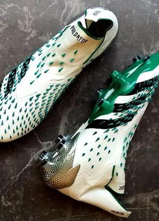 Футбольні бутси adidas predator freak + fg копи для футболу адідас предатор фрік без шнурків4 фото