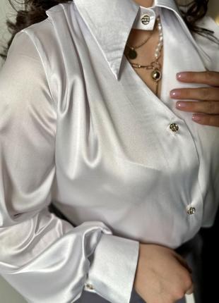 Блуза стильна шовкова в розмірах6 фото