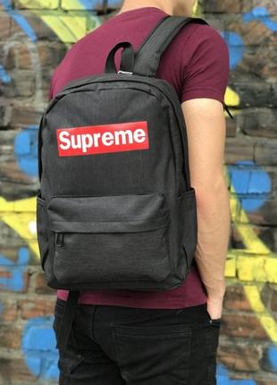 Рюкзак мужской supreme черный2 фото