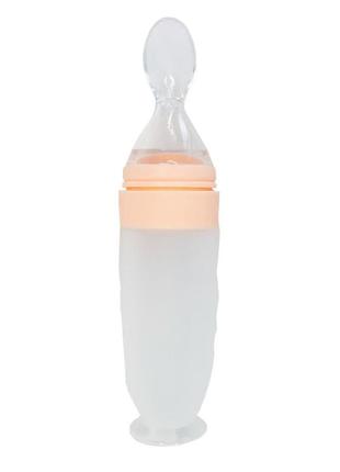 Силиконовая ложка-контейнер mgz-0108(peach) объем 90 грамм