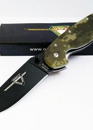 Ніж ontario rat криса folder model 1 camo вlack