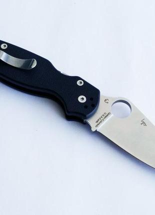 Ніж складний spyderco paramilitary 2 black satin