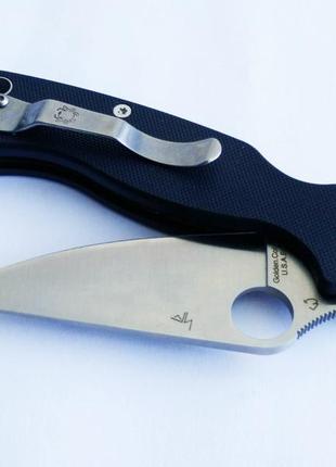 Ніж складний spyderco paramilitary 2 black satin