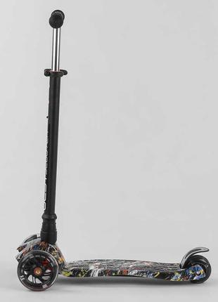Триколісний самокат 779-1542 maxi "best scooter", колеса pu, свет, трубка керма алюмінієва4 фото