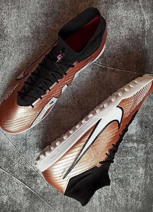 Футбольні сороконіжки nike mercurial air zoom superfly ix tf стоноги найк аір аїр зум меркуріал з шкарпеткою8 фото