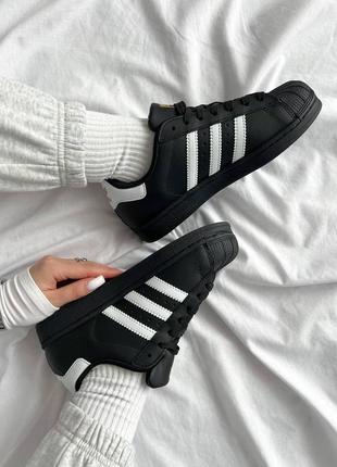 Кроссовки adidas superstar 'core black white'3 фото