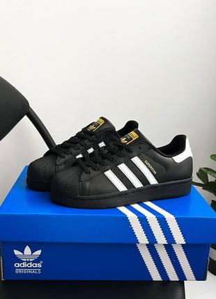 Кроссовки adidas superstar 'core black white'8 фото