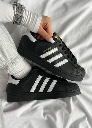 Кроссовки adidas superstar 'core black white'4 фото