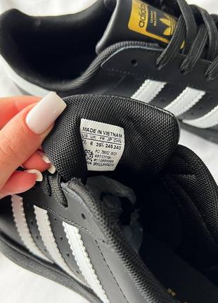 Кроссовки adidas superstar 'core black white'9 фото