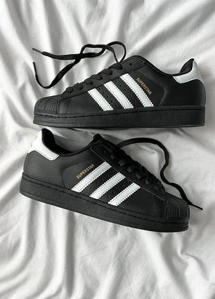 Кроссовки adidas superstar 'core black white'7 фото