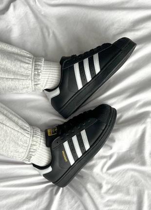 Кроссовки adidas superstar 'core black white'6 фото