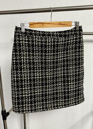 Твидовая юбка с люрексовой нитью9 фото