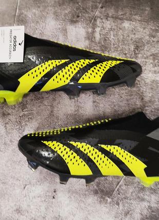 Футбольные бутсы аdidas predator accuracy+ fg копы для футбола адидас предатор без шнурков3 фото