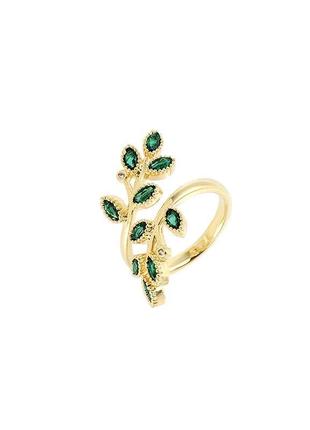 Нержавеющее кольцо с покрытием зелени цирконии3 фото