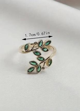 Нержавеющее кольцо с покрытием зелени цирконии6 фото