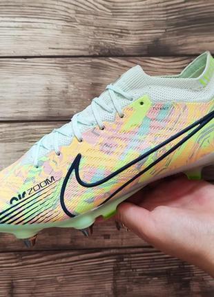 Футбольные бутсы гибриды nike mercurial vapor xiv anti clog / копы с железными шипами найк меркуриал