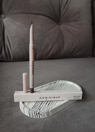 Карандаш для бровей dominique cosmetics brow frame pencil in taupe 0.2g