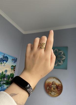 Нержавеющее кольцо с покрытием зелени цирконии7 фото