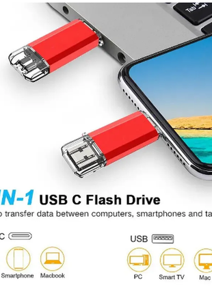 Usb-флешнакопичувач type-c 2 в 1 otg 128 гб.