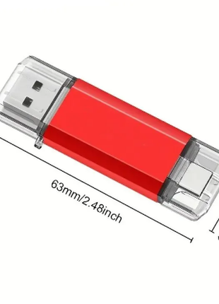 Usb-флешнакопичувач type-c 2 в 1 otg 128 гб.3 фото