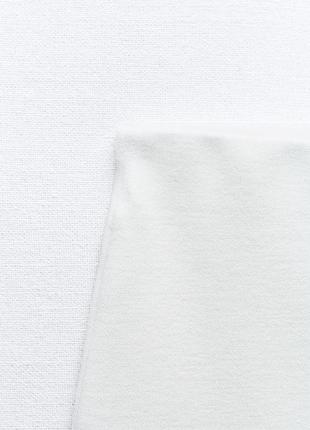 Короткая трикотажная белая мини юбка zara new5 фото