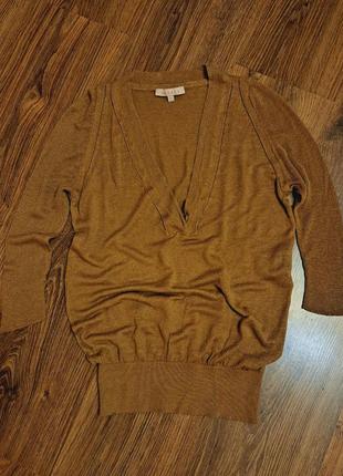 Блуза, кофта люкс бренду sandro, льон, розмір 1