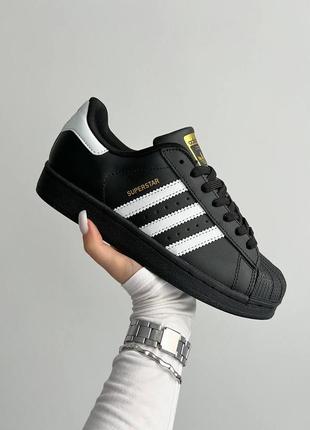 Кроссовки adidas superstar 'core black white'4 фото