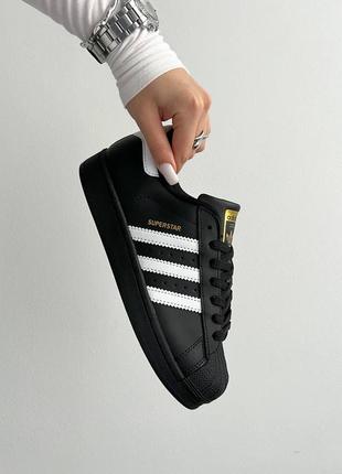 Кроссовки adidas superstar 'core black white'2 фото