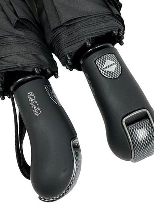 Класический мужской зонт-автомат "три слона" на 12 тройных спиц, черный, 07563-1