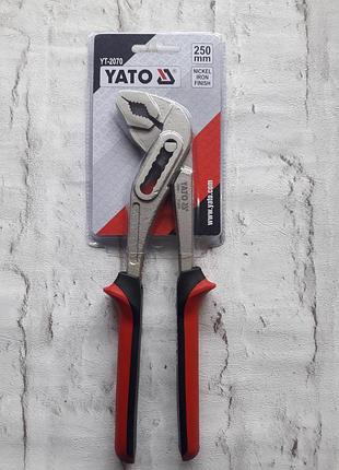Кліщі переставні yato нікельовані 250 мм (yt-2070)