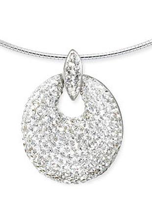 Серебряная подвеска с камнем swarovski