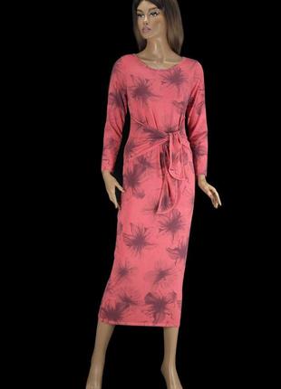 Брендовое длинное облегающее платье с длинным рукавом "a postcard from brighton". размер s/m.1 фото