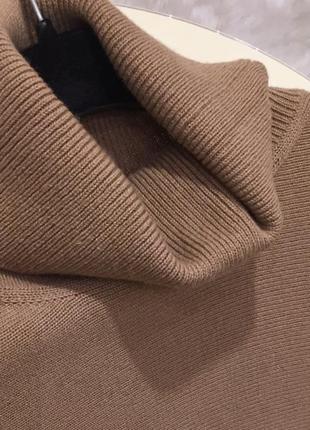 Новий.светр гольф бренду marc o'polo relaxed dropped shoulder wool & cashmere sweater beige camel.7 фото