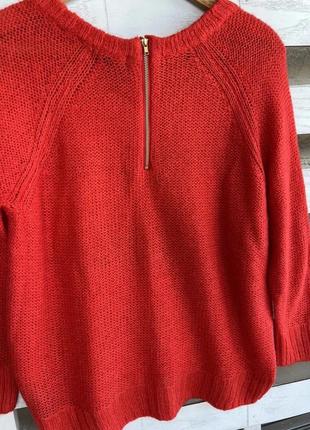 Мохеровый красный свитер, пуловер, джемпер, кофта, h&m, размер s5 фото